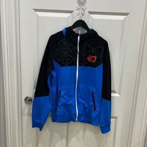 Mens KD Blue and Black Hoodie